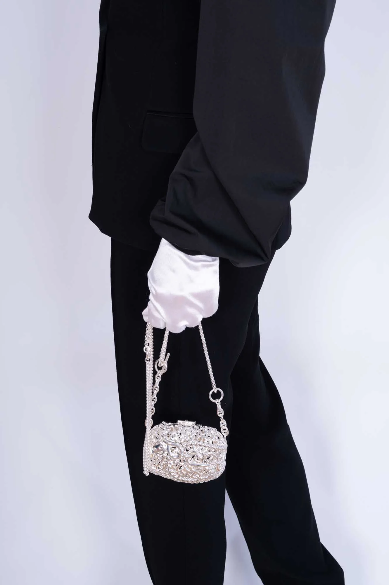 Hermès Sac Bijou Chaîne d’Ancre Sterling Silver Minaudière