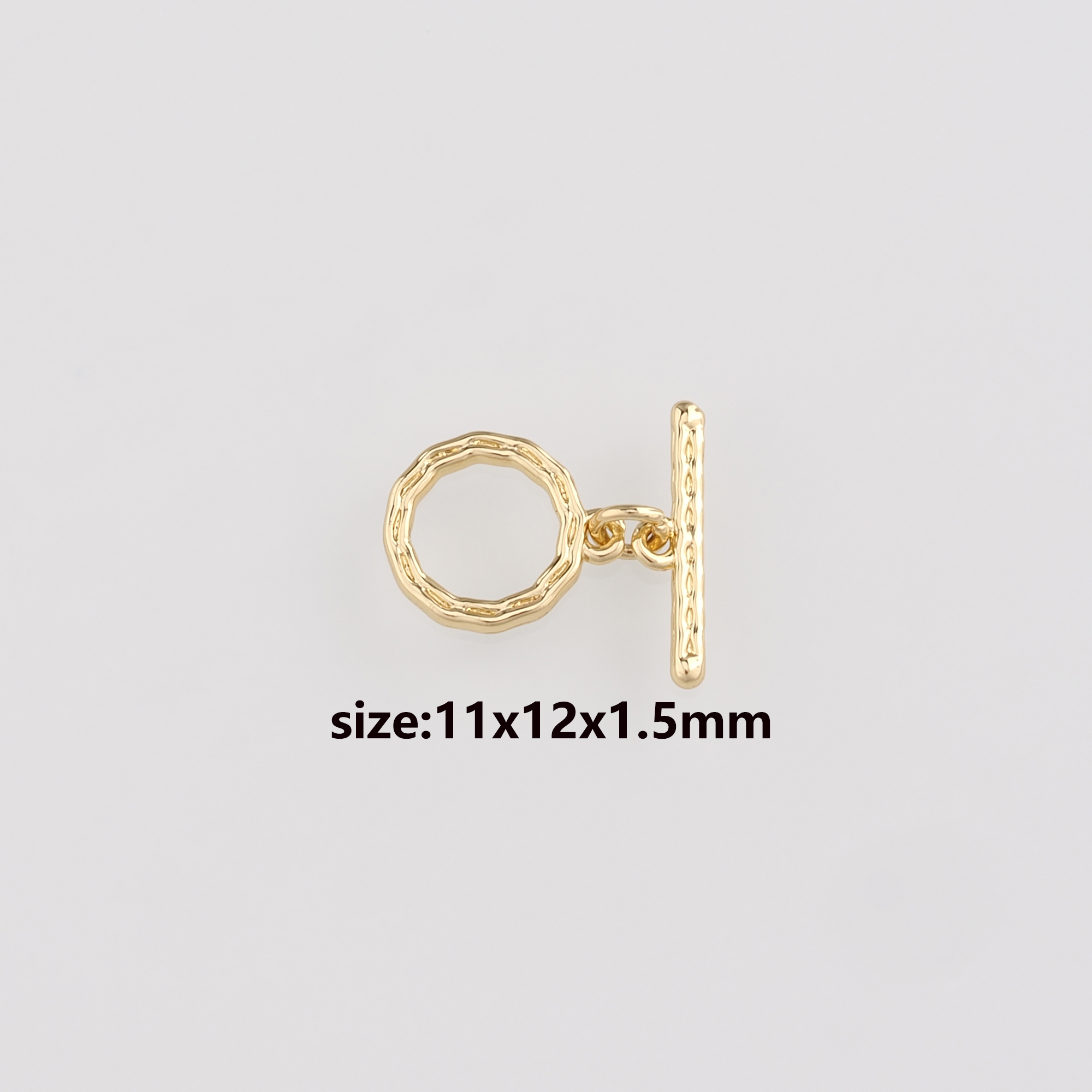 18K Gold Filled Round OT Clasp,OT Toggle Buckle Bracelet Necklace for DIY Jewelry Finding Necklace Bracelet