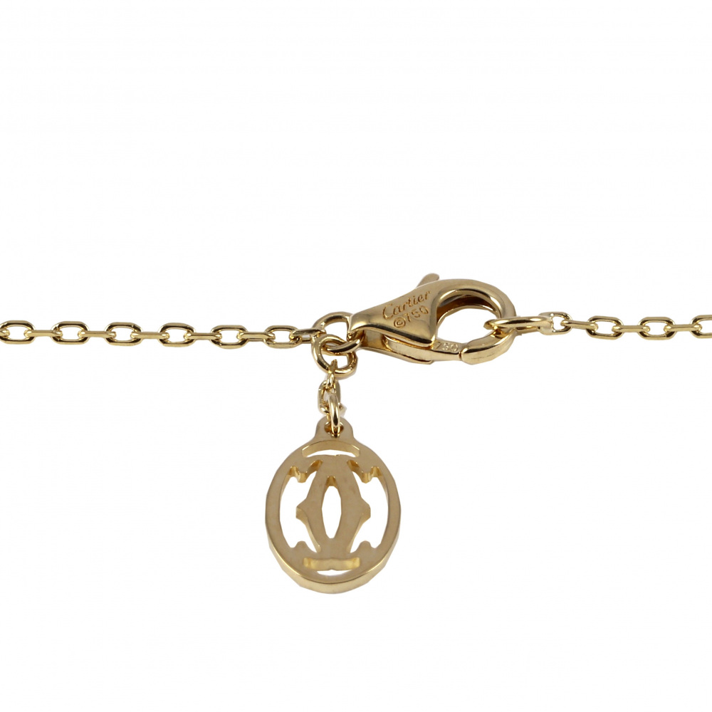Cartier 2C Necklace 18K Yellow Gold Diamond