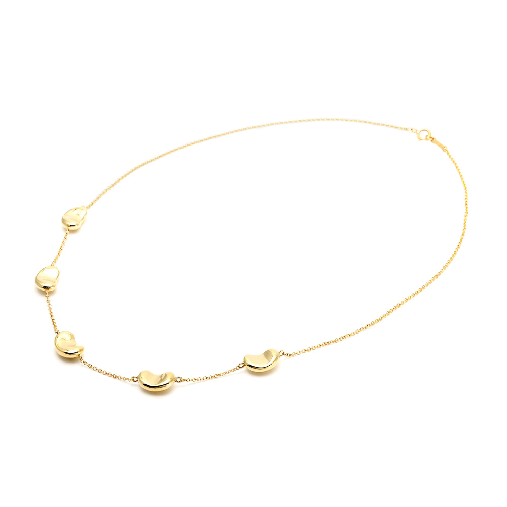 Tiffany & Co. Elsa Peretti Bean 5P Necklace 18K Yellow Gold