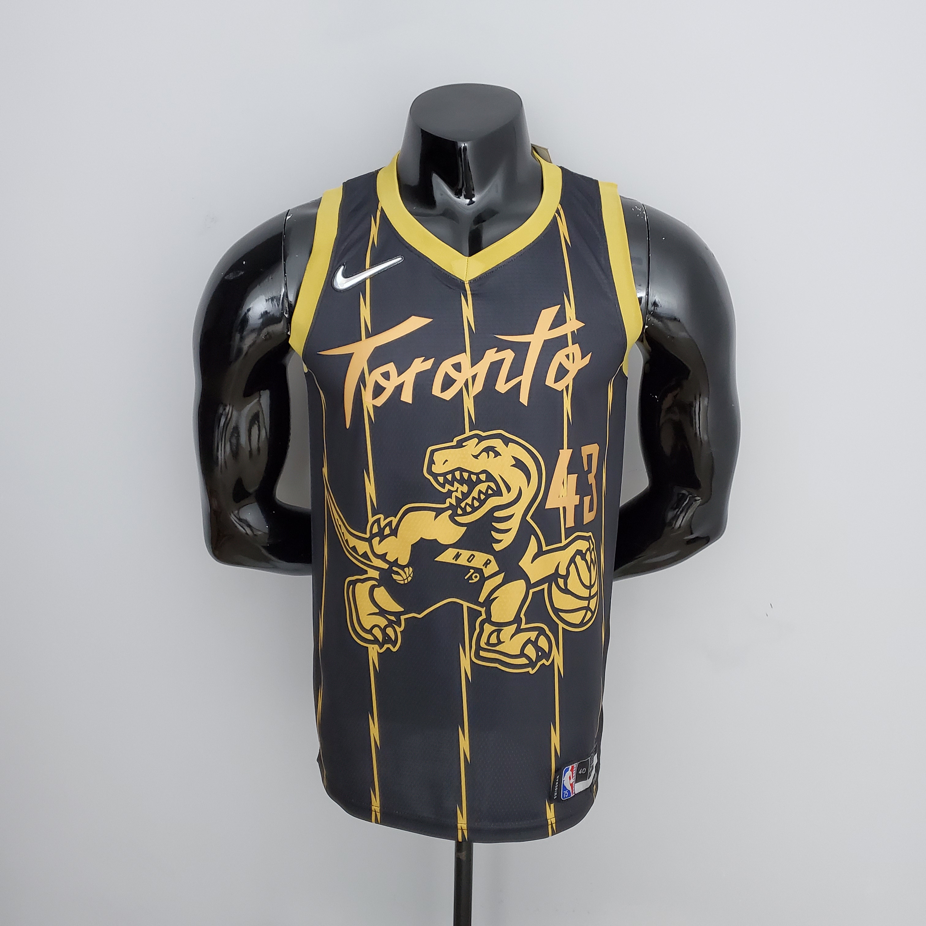 Pascal Siakam Toronto Raptors 2022 City Edition Swingman Jersey Black Gold