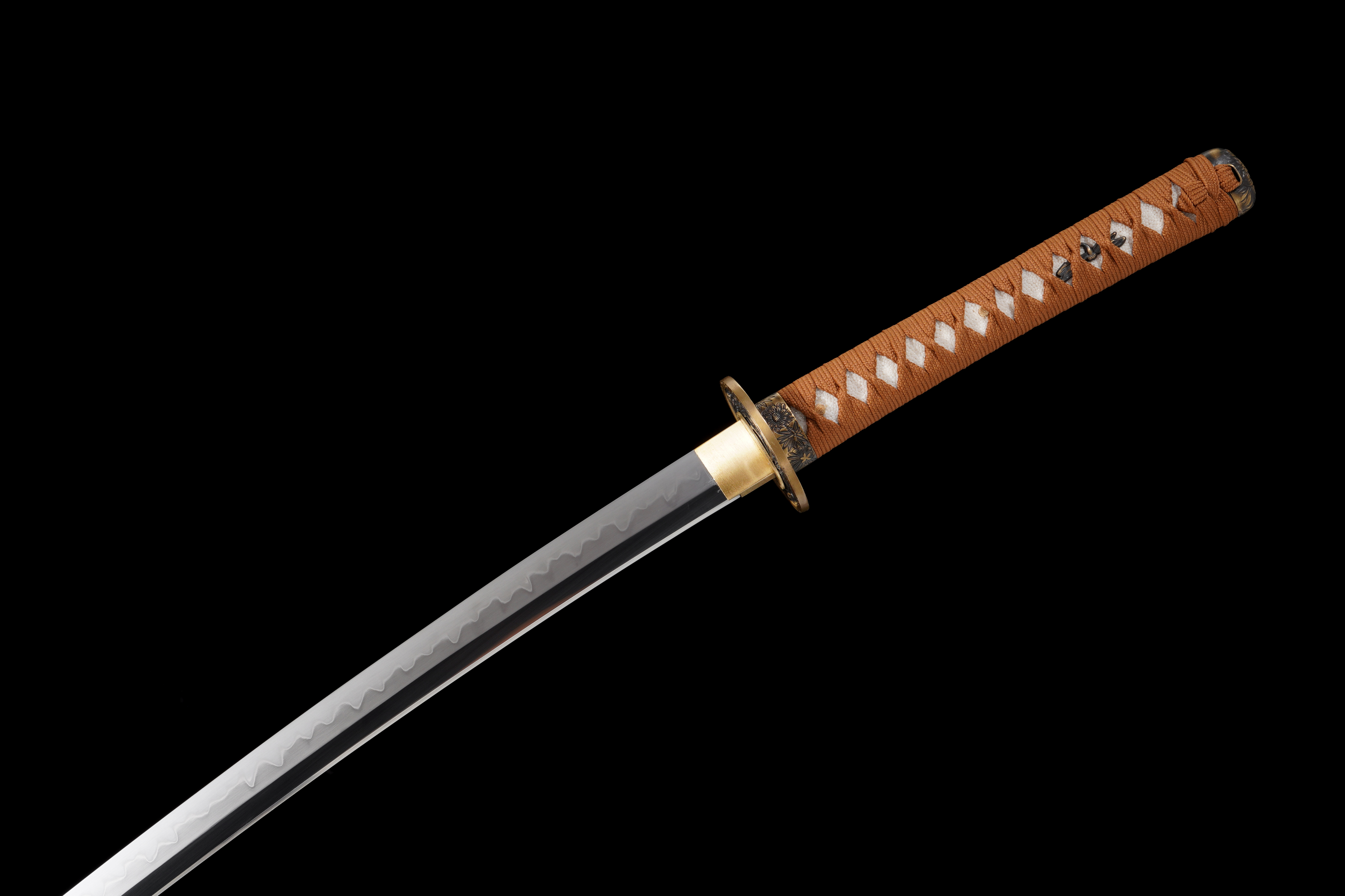 Handmade Katana T10 Steel Clay Tempered Four Gentlemen Saya Full Tang