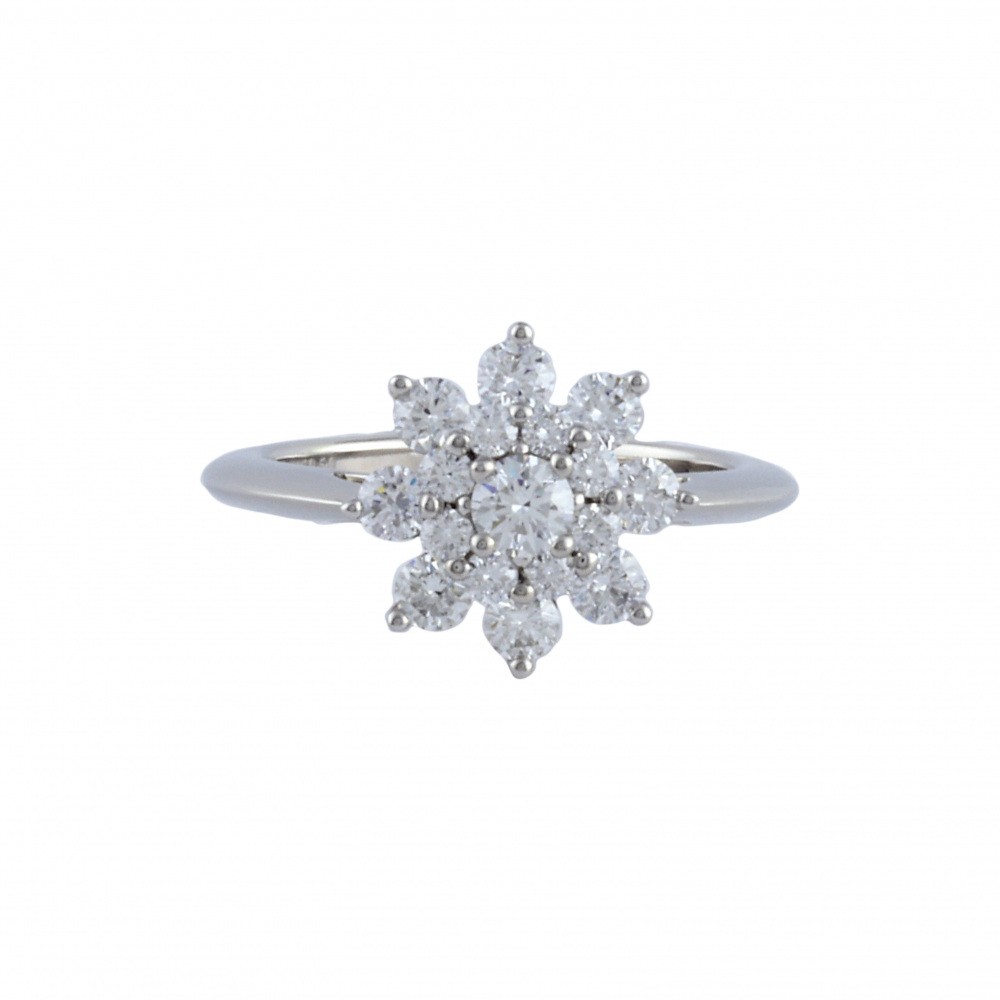 Tiffany & Co. Tiffany Enchant Flower PT950 Ring Platinum Diamond