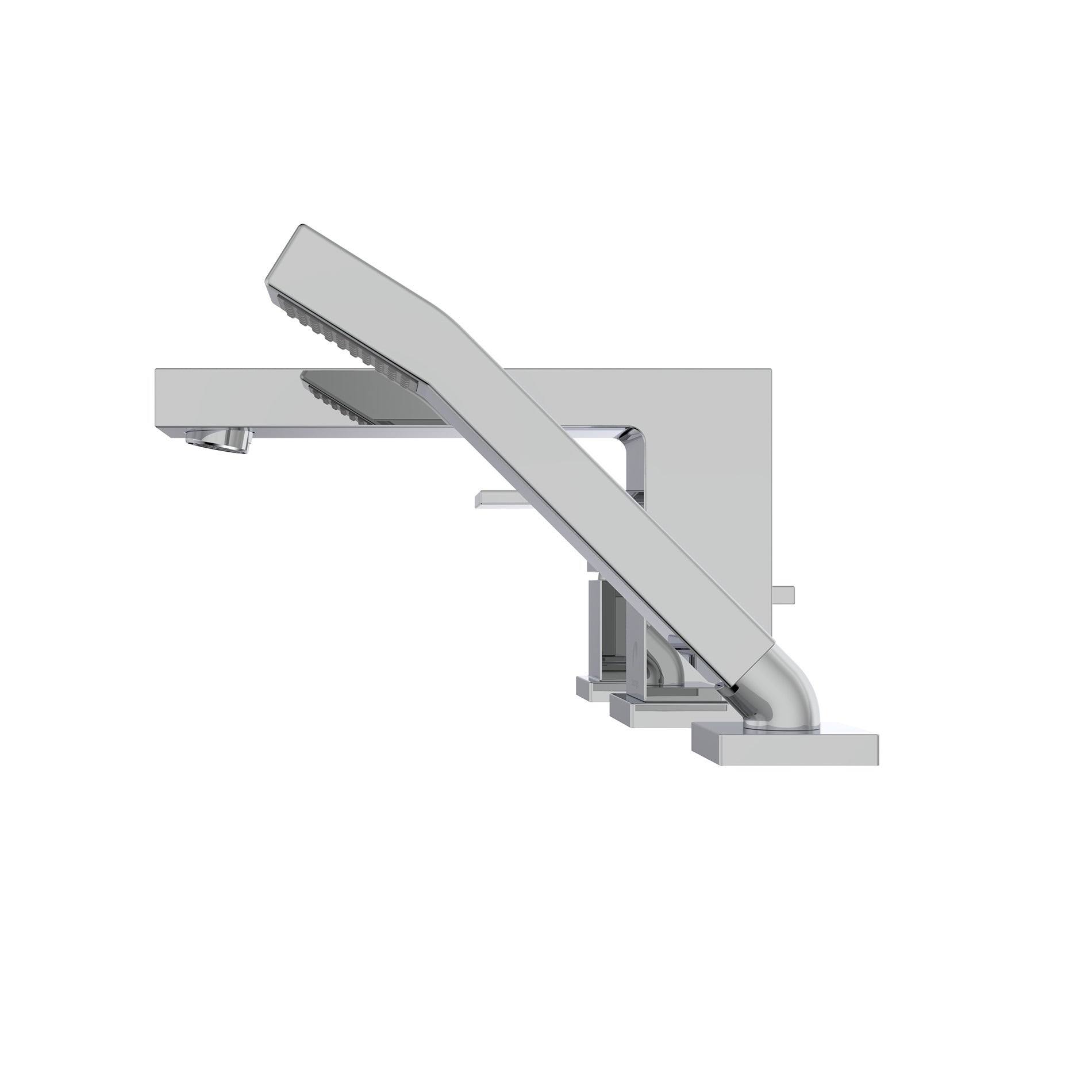 Belanger QUA43CCP Single Handle Deck-Mount Roman Tub Filler with Hand Shower, Polished Chrome