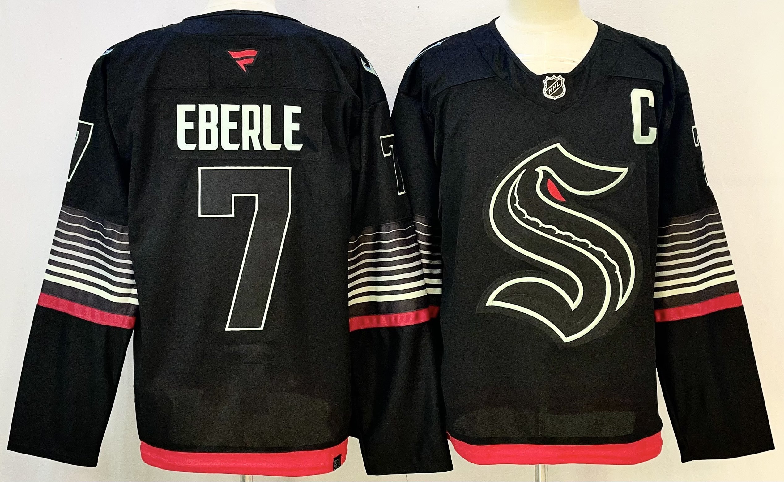Men's Seattle Kraken Jordan Eberle #7 Fanatics Black Alternate Premium Player Jersey
