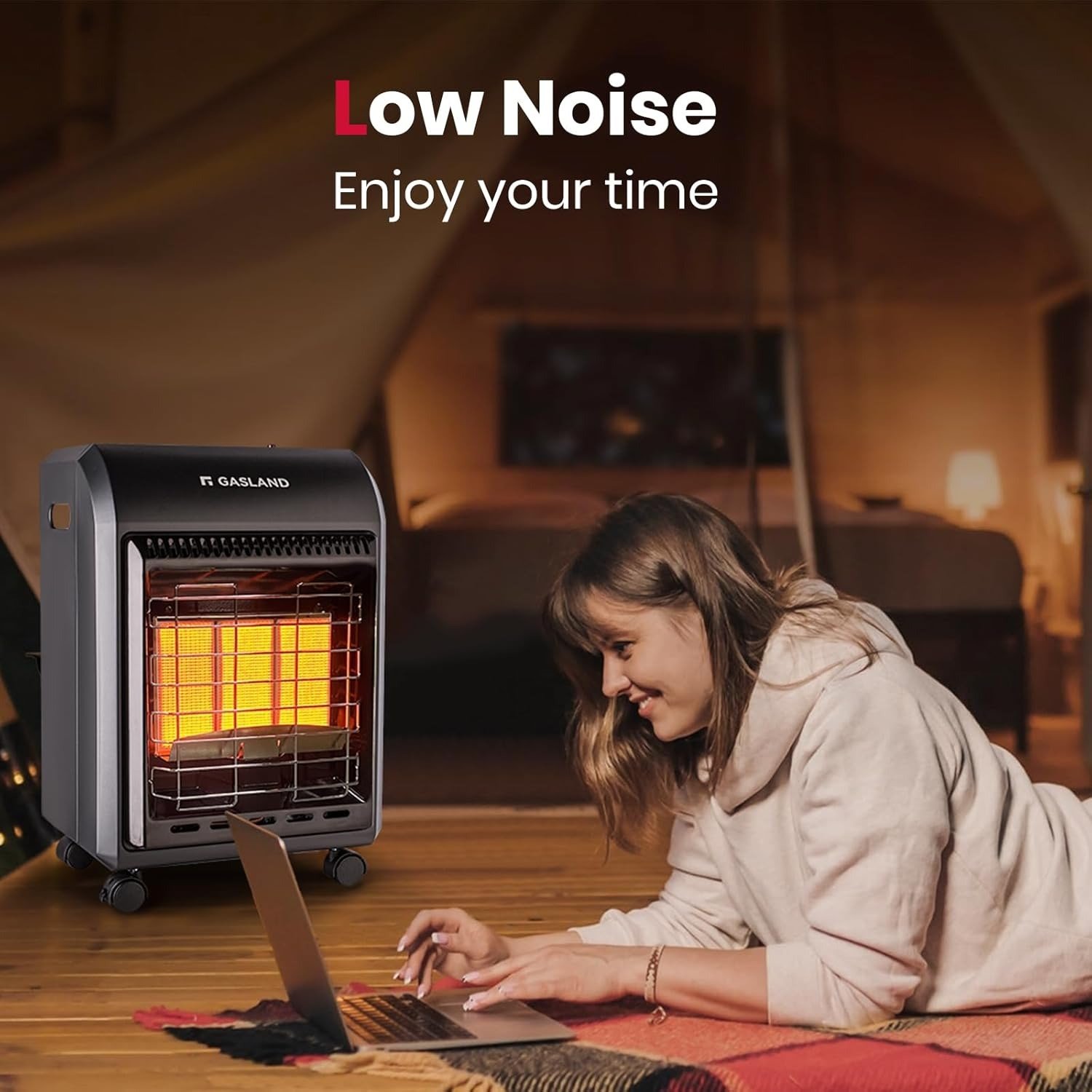 18000 BTU Cabinet Propane Heater Portable Radiant Heater with Wheels & Multi-Safety Protection