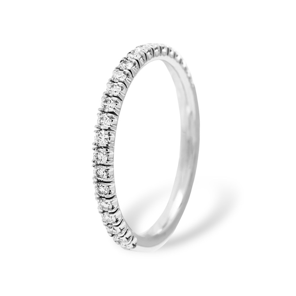 Cartier Ethancel Do Wedding Rings Semi-pave Setting Platinum Diamond B4221900