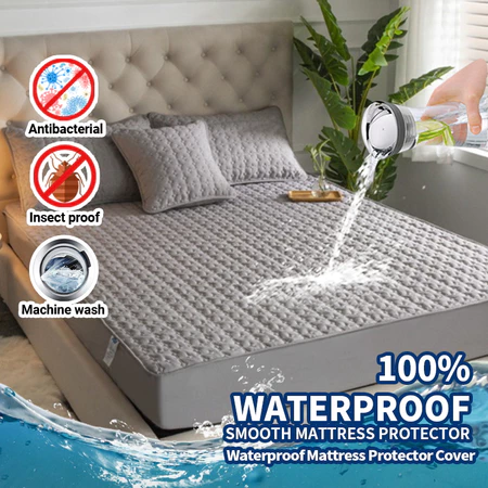 Waterproof Mattress Protector Cadar Singe /Queen/King Sanded Skin-friendly Fitted Bed Sheet Bedspread Mattress Cover