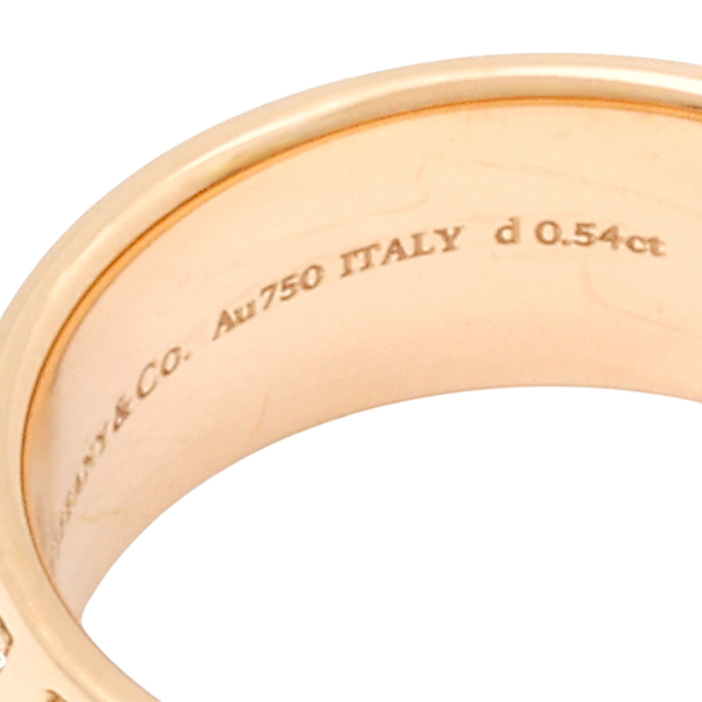 Tiffany & Co. Atlas Ring 18K Rose Gold Diamond