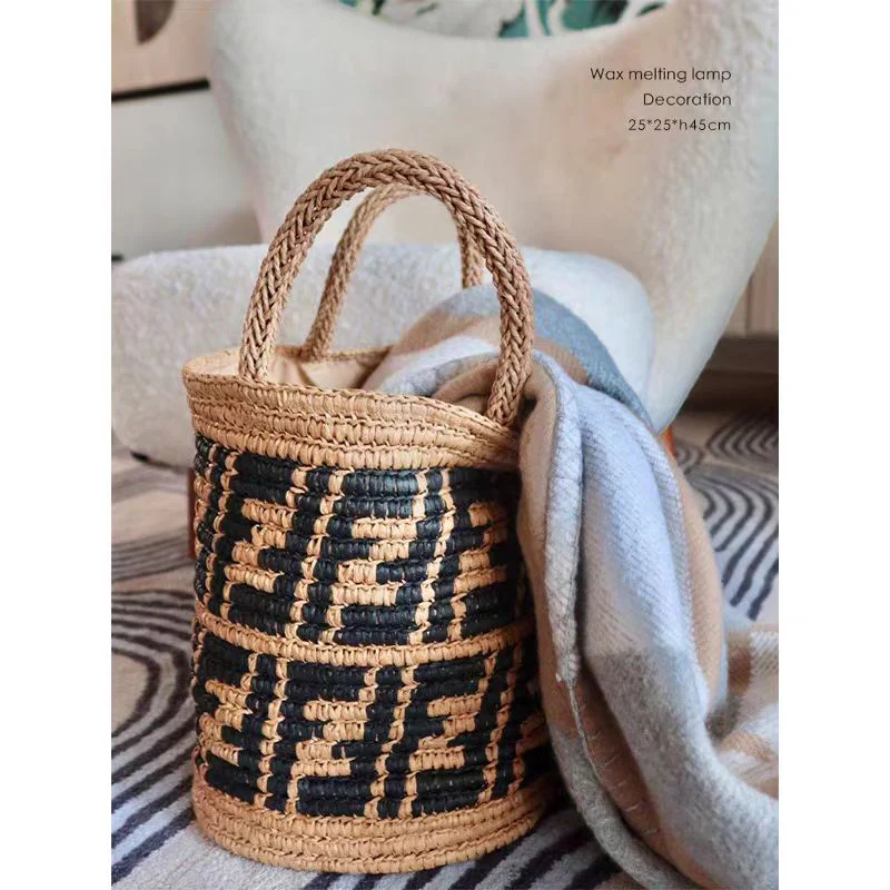 DC015 - Home! Moroccan-style handmade woven dirty clothes basket storage basket vase set F-pack picnic basket creative