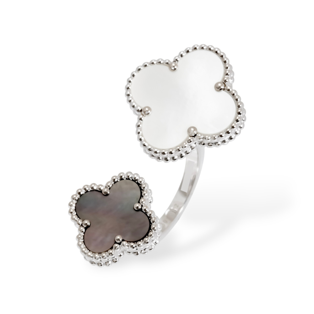 Van Cleef & Arpels Magic Alhambra Ring 18K White Gold Mother of Pearl VCARN05600