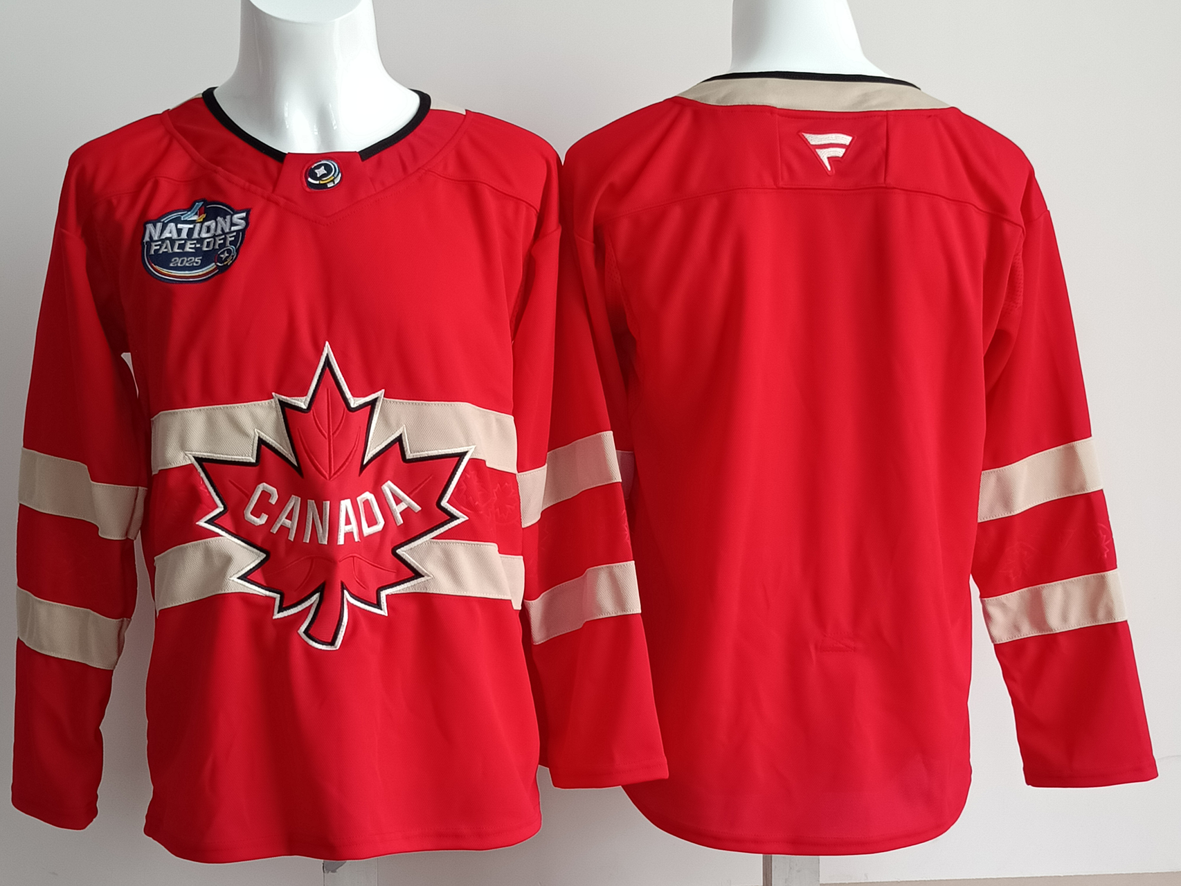Men's Canada 2025 4 Nations Face-Off Fanatics Red Player Blank Jersey