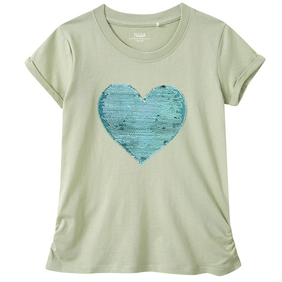 Yigga Mädchen T-Shirt mit Wendepailletten