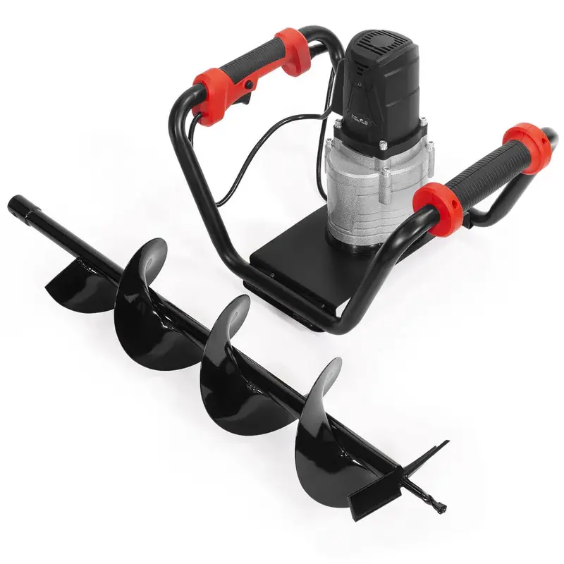 XtremepowerUS 1500W Anti-Vibration Post Hole Digger — 6″ Auger Bit, Safety Lock