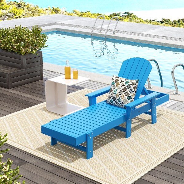 Polytrends Altura Poly EcoFriendly All Weather Reclining Chaise Lounge with Arms
