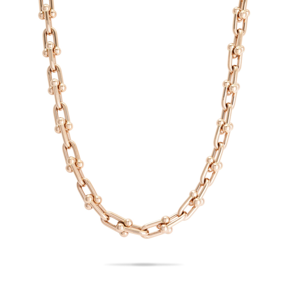 Tiffany & Co. Hardware Link Necklace 18K Rose Gold 70881470