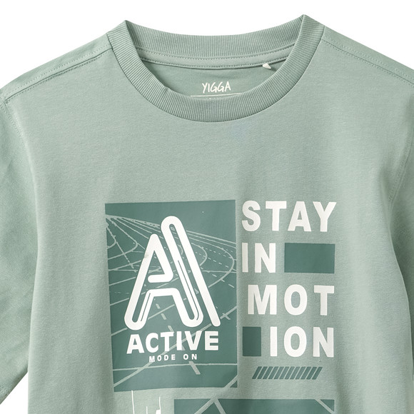 Yigga Jungen T-Shirt mit Brust-Print