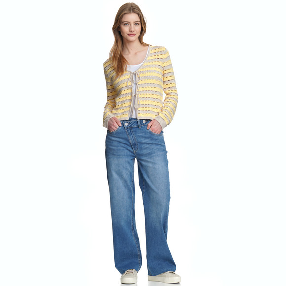 Gina Damen Strickjacke mit Bindebändern