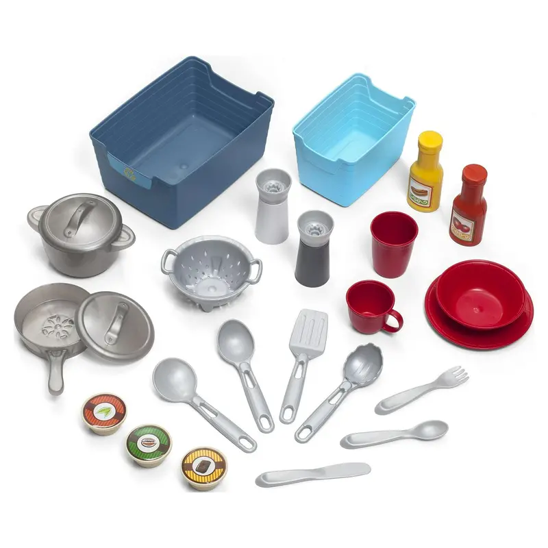 Step2 Contemporary Chef Play Kitchen — Modern Brown-and-White Plastic Design for Toddlers
