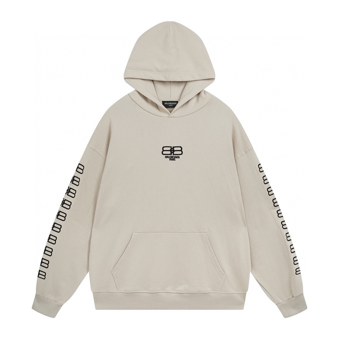 Balenciaga Embroidered Hooded Sweatshirt - cnluxepick