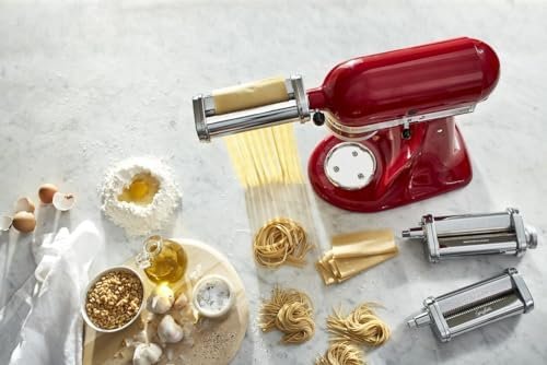 Stand Mixer Attachment, 3-Piece Pasta Roller & Cutter Set