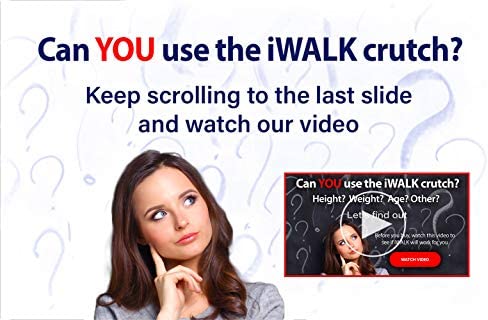 iWALK3.0 Hands Free Crutch - Pain Free Knee Crutch - Alternative to Crutches
