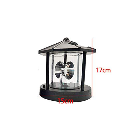 YWBL-WH LED Solar Powered Lighthouse Lamp 360 Degree Rotating Landscape Lamp Outdoor Lights for Home Garden Yard Decor