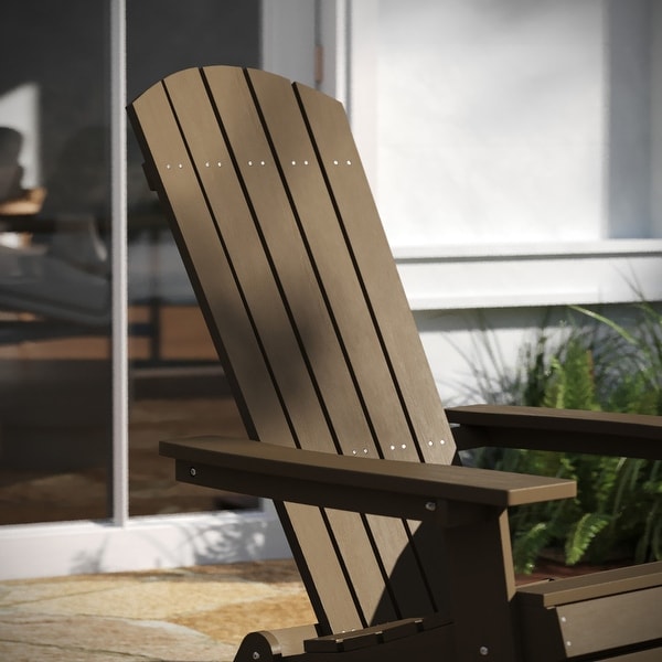 AllWeather Poly Resin Folding Adirondack Chair