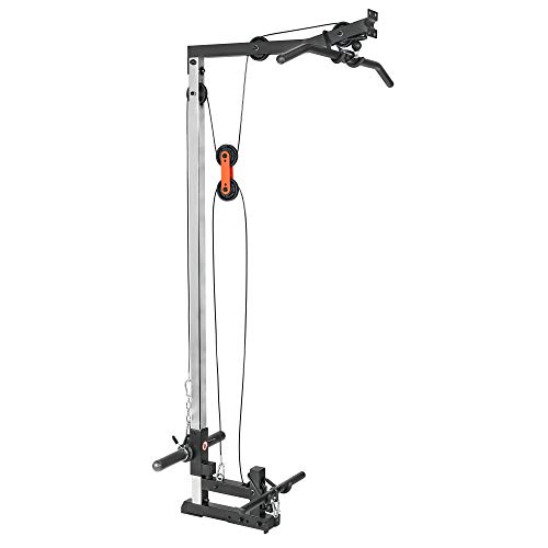 Sunny Health & Fitness Power Zone Strength Rack Power Cage - 1000 LB Weight Capacity, Spotter Bar, Angled Pull-Up Bar, J-Hooks, Resistance Band Pins, Optional LAT Pull Down