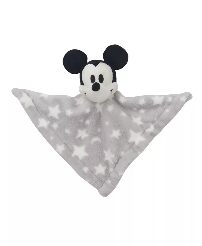 Lambs and Ivy Disney Baby Mickey Mouse Gray Stars Security Blanket Lovey
