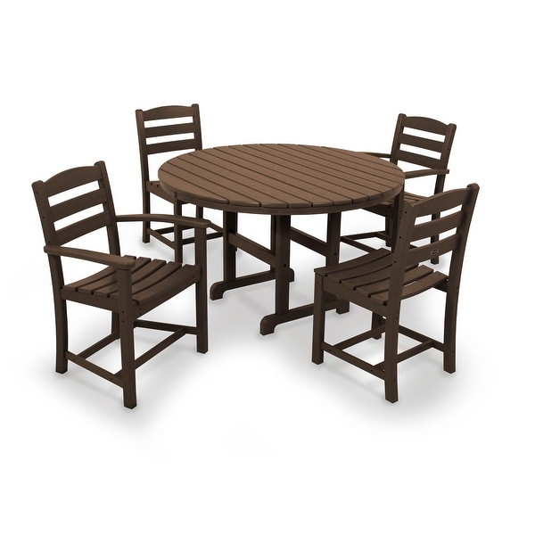 POLYWOOD La Casa Caf�� 5Piece Round Farmhouse Dining Set