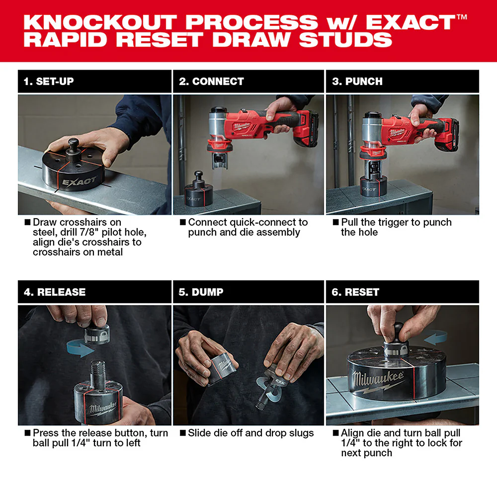 2026 Milwaukee 2677-21 M18 18V FORCE LOGIC 6T Knockout Tool Kit w/ 1/2