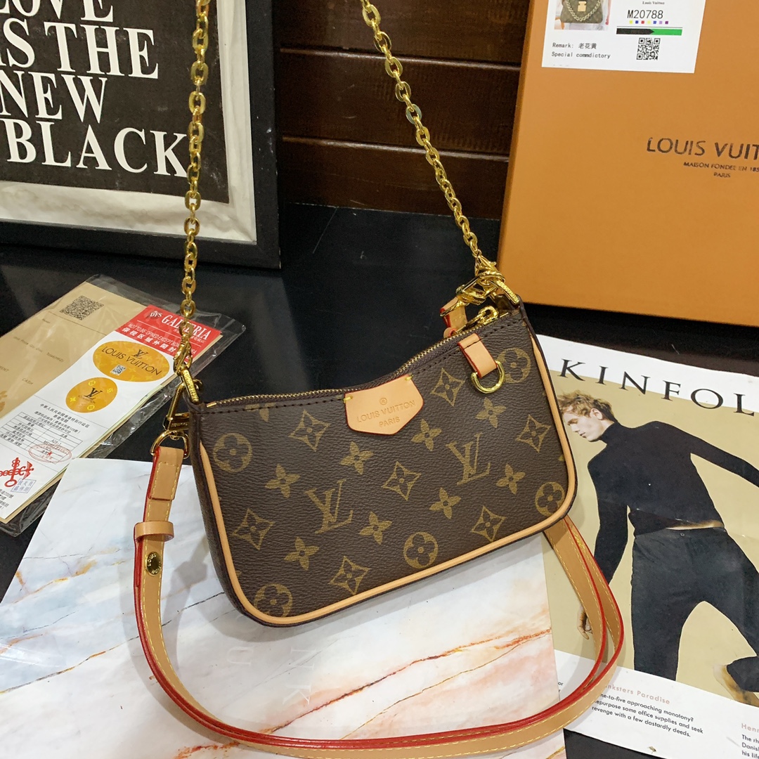 Louis Vuitton Monogram Pochette Brown 20Cm