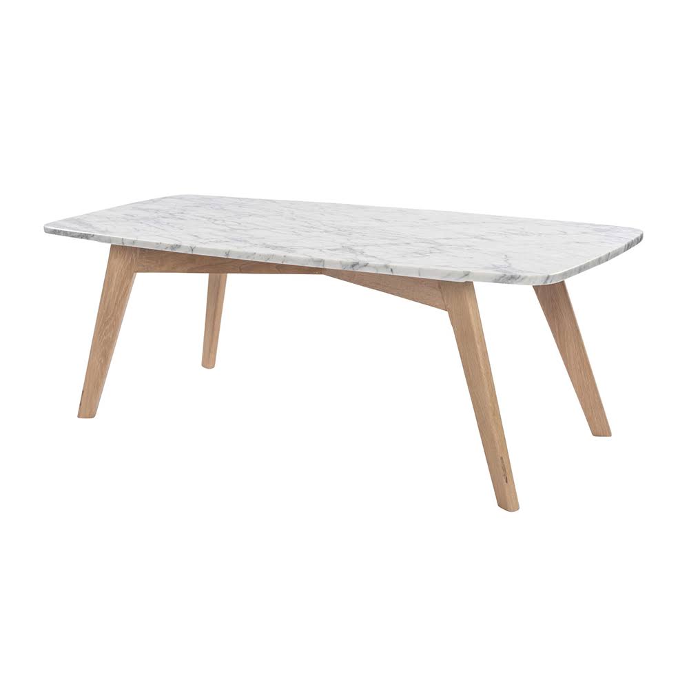 Faura 18x22 x 43.5x22 Rectangular Italian Black Marble Table with Walnut Legs