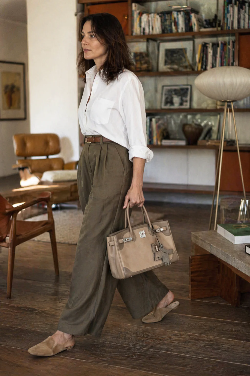Hermès Birkin 30 Ghillies Argile & Étoupe Swift Palladium Hardware