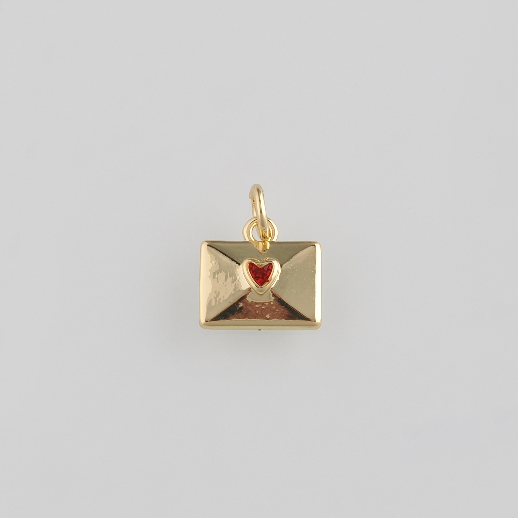 18K Gold Filled Envelope Pendant,Envelope Charm Earrings Necklace for DIY Jewelry Making Supply