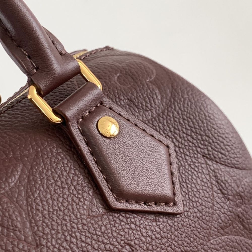 [Premium Quality] – Louis Vuitton Speedy Bandouliere 20 Monogram Empreinte Grenat Red 8.1 Inches M25929