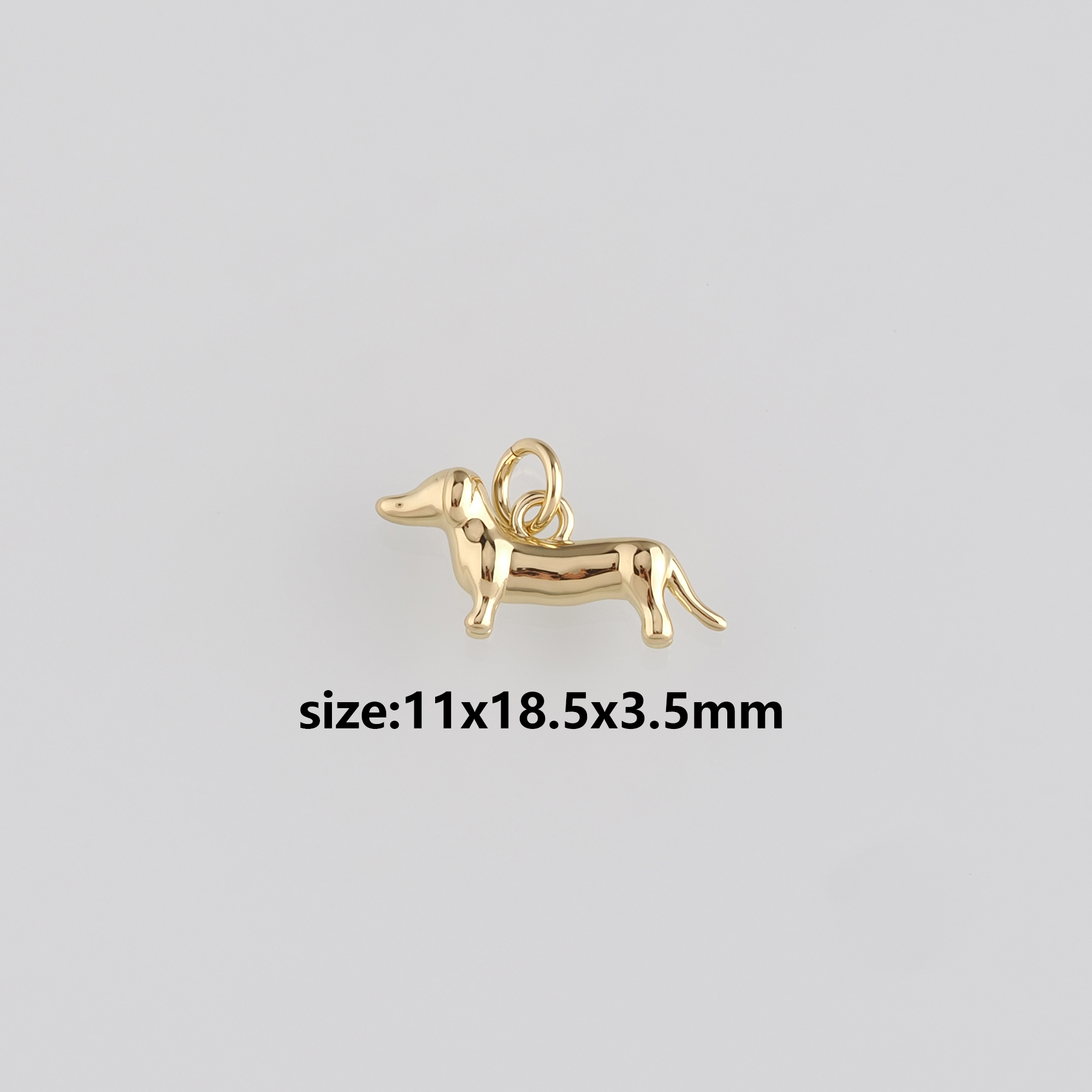 18K Gold Filled Dog Pendant,Dainty Dog Chamr Earrings Necklace for DIY Jewelry Making Supply