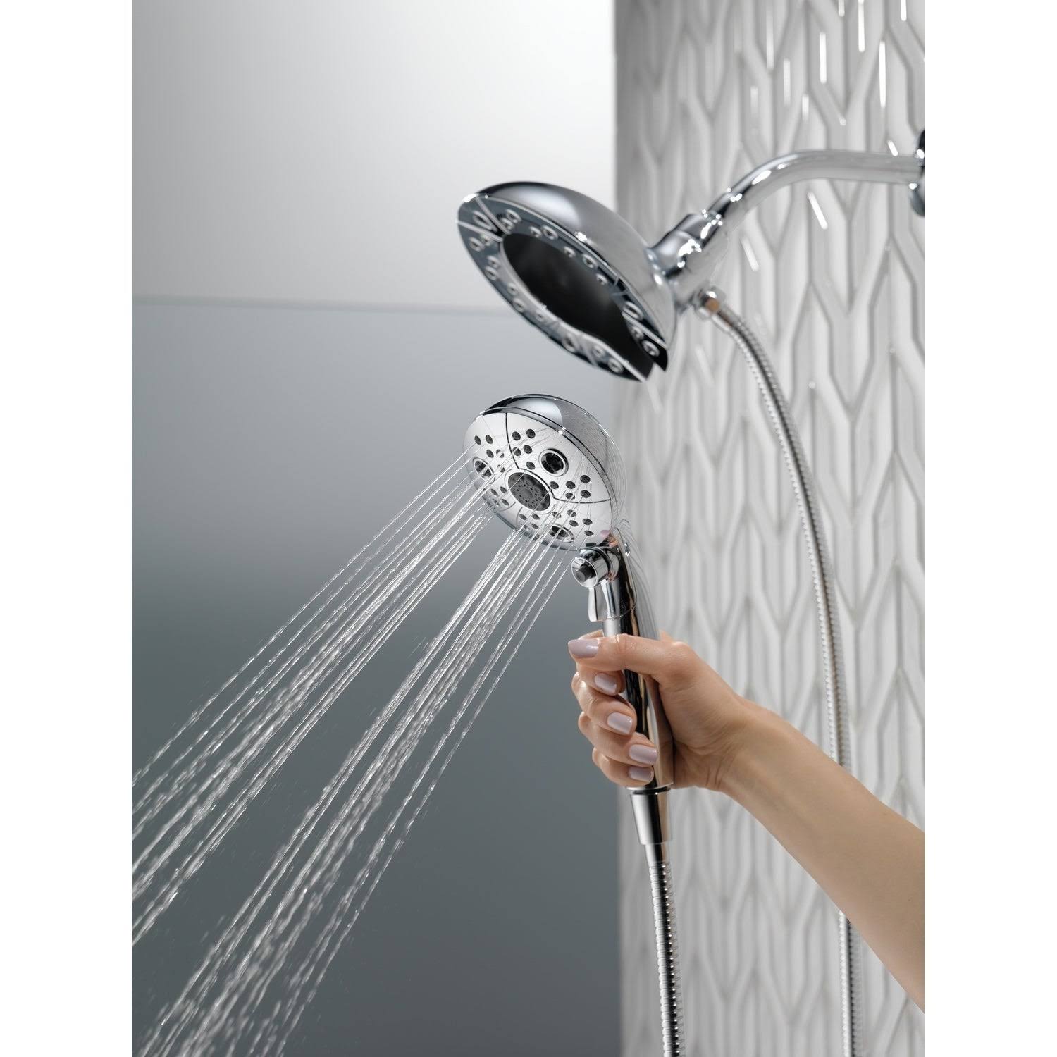 Delta 58480-PK In2ition H2Okinetic 5-Setting Two-in-One Shower - Chrome