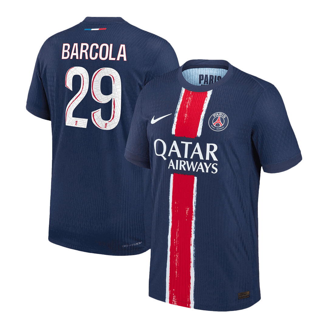 BARCOLA #29 PSG Home Player Version Jersey
