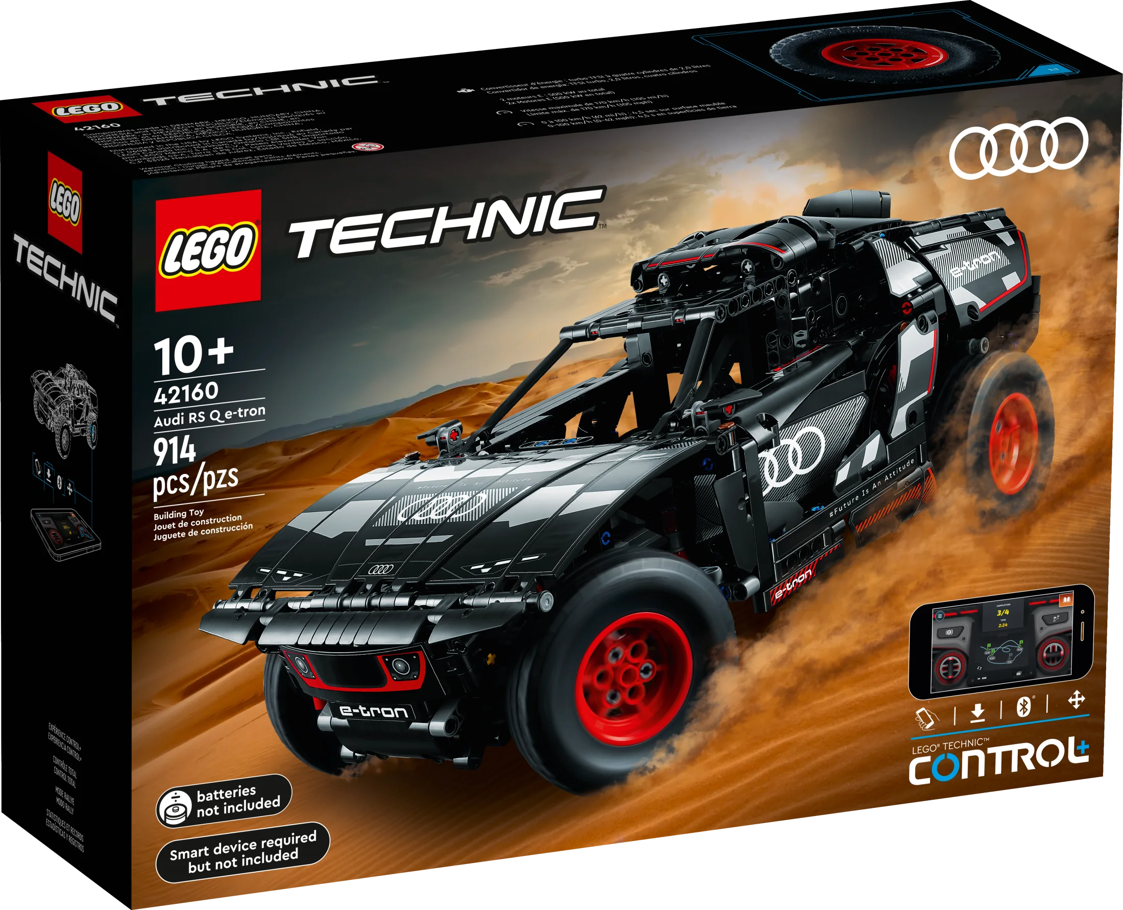 LEGO Technic Audi RS Q e-tron 42160 Advanced Building Kit for Kids Ages 10 and Up, this Remote Controlled Car Toy Features App-Controlled Steering and Makes a Great Gift for Kids Who Love Engineering