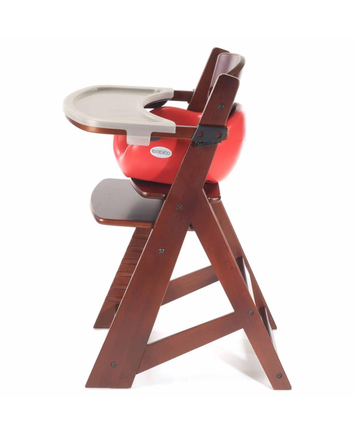 Keekaroo Height Right High Chair with Infant Insert and Tray - Espresso/Aqua