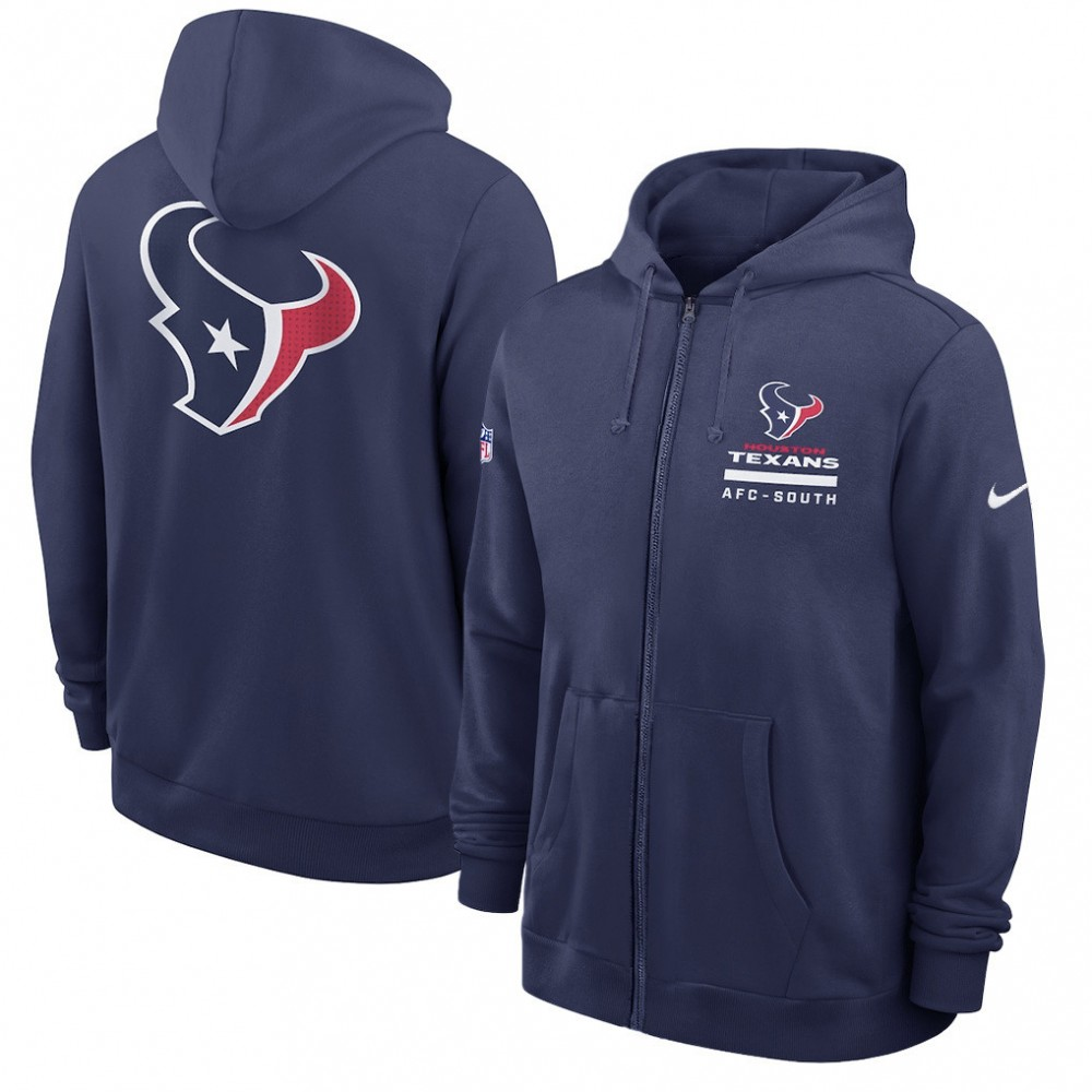 Men's Houston Texans Utility Player Sideline NFL Full-Zip Hoodie