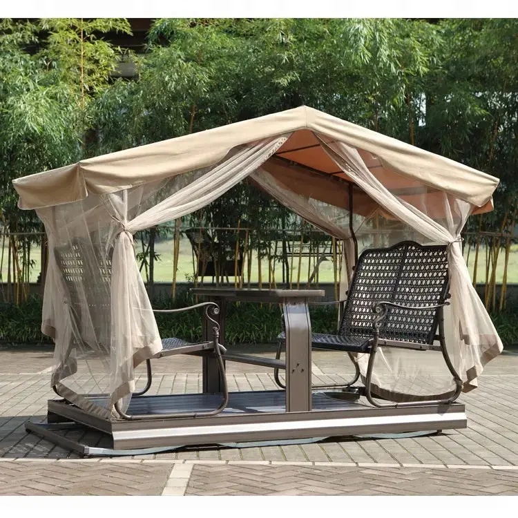 Retro-Style Metal Outdoor Glider Bench – Porch, Patio, or Yard Seating with Smooth Rocking Motion