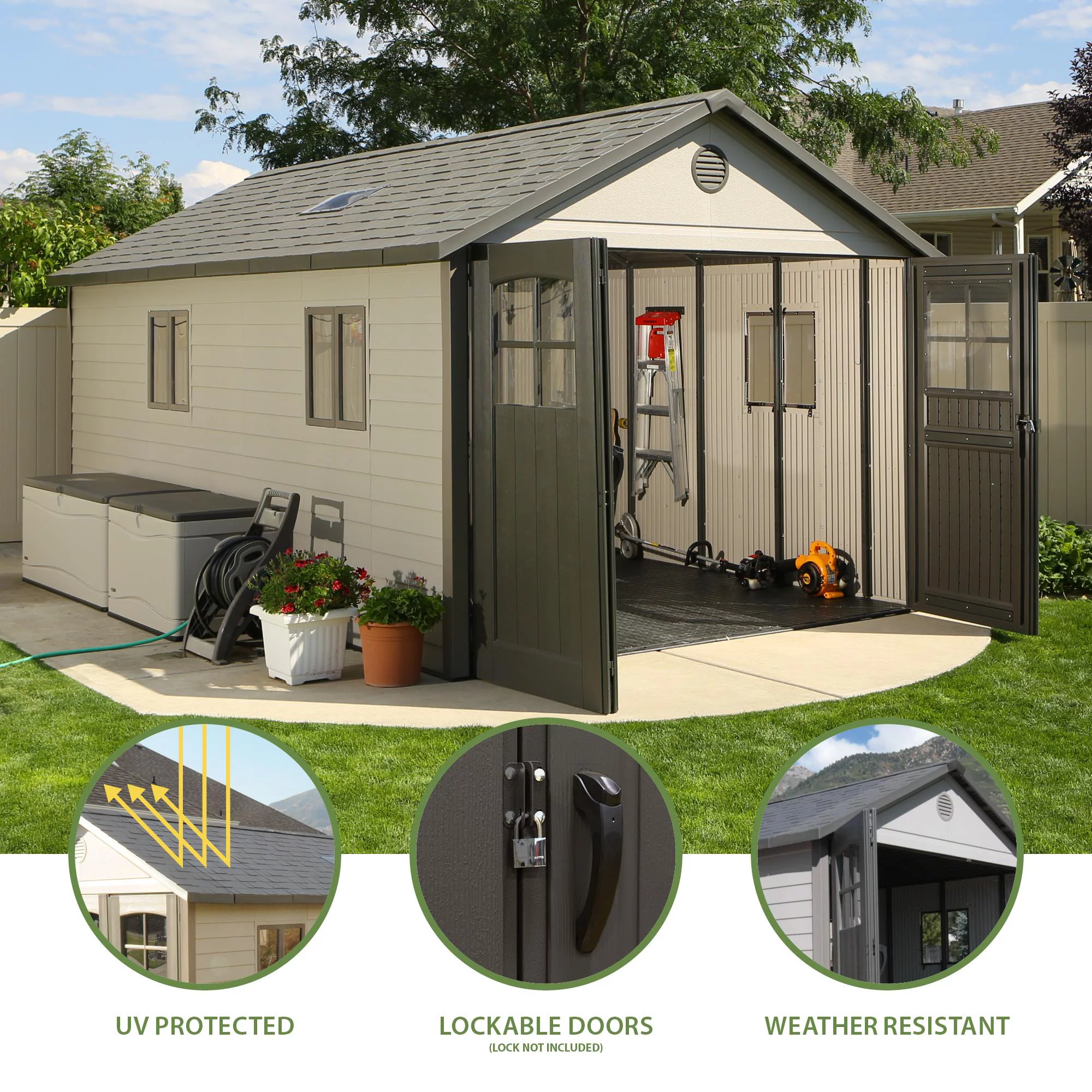 Lifetime 11 ft. x 18.5 ft. Outdoor Storage Shed - 60236