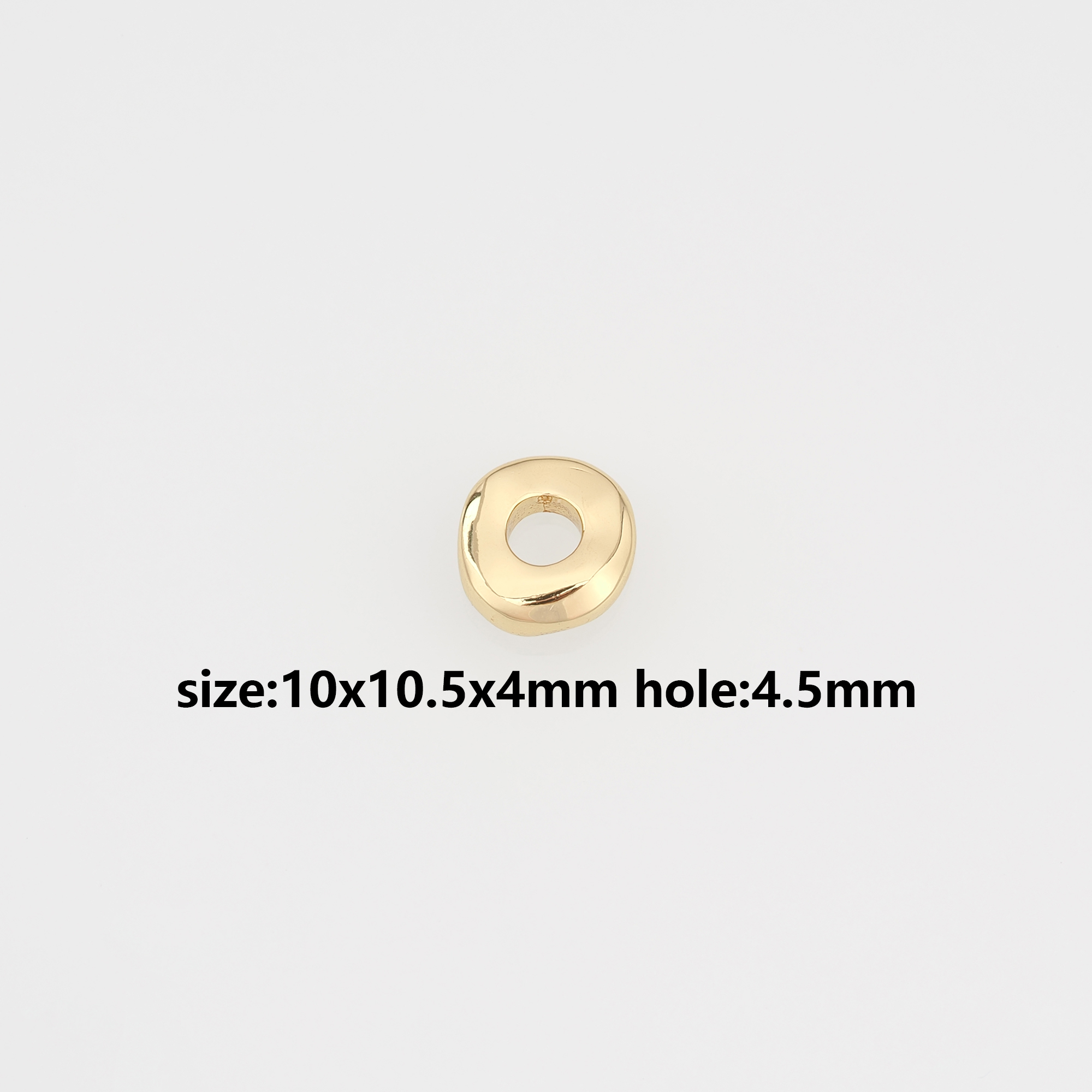 18K Gold Filled Geometric Spacer Beads,Irregular Bead for Bracelet Jewelry Necklace Making Supply