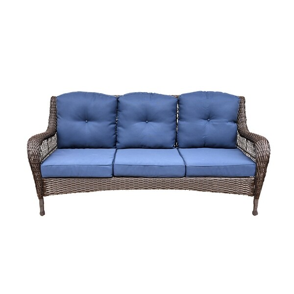 6piece Resin Wicker Patio Furniture Conversation Set with High Back
