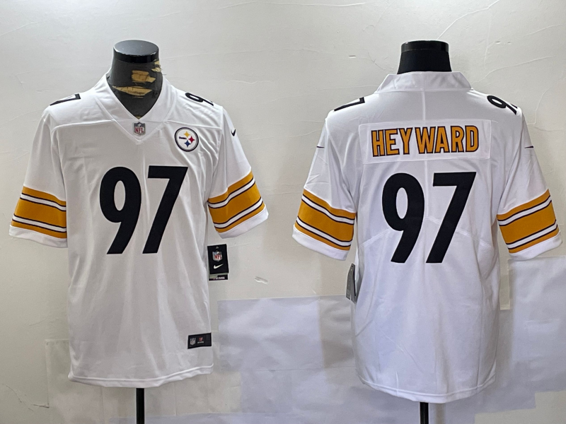 Men's Pittsburgh Steelers Cameron Heyward #97 White Game Jersey
