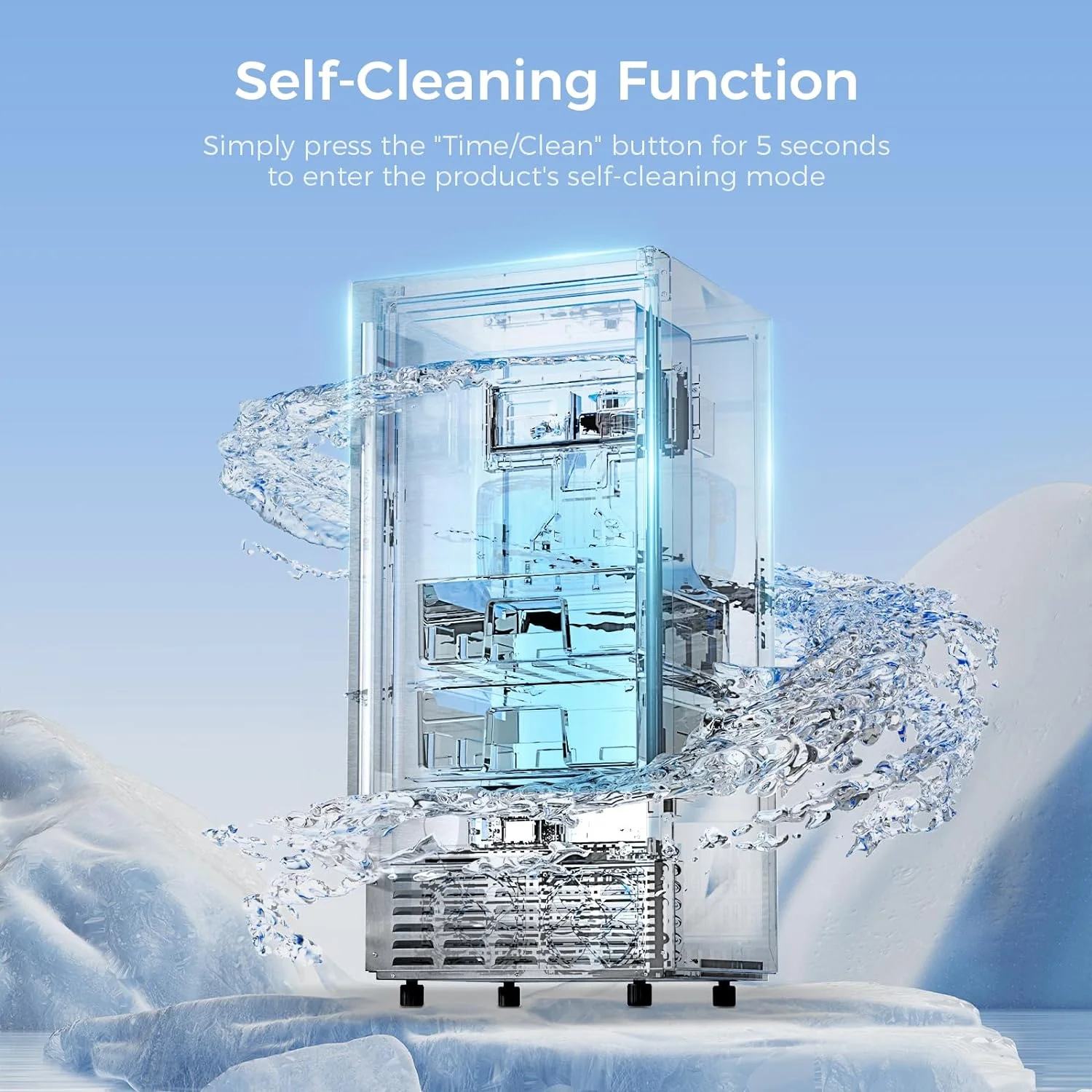 Kismile Commercial Under Counter Built-in Nugget Ice Maker Z5830N
