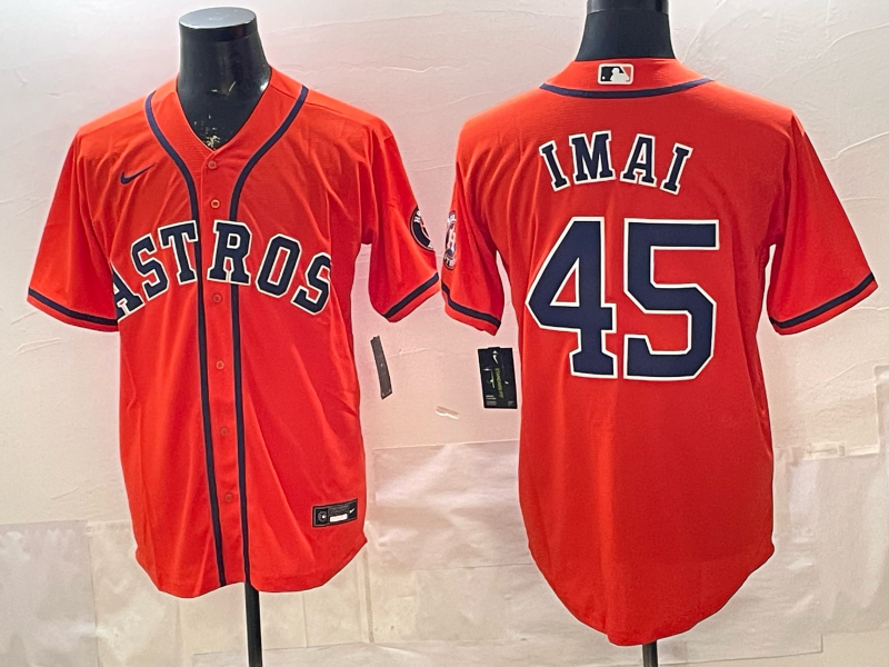 Men's Houston Astros Tatsuya Imai #45 Orange Alternate Limited Player Jersey
